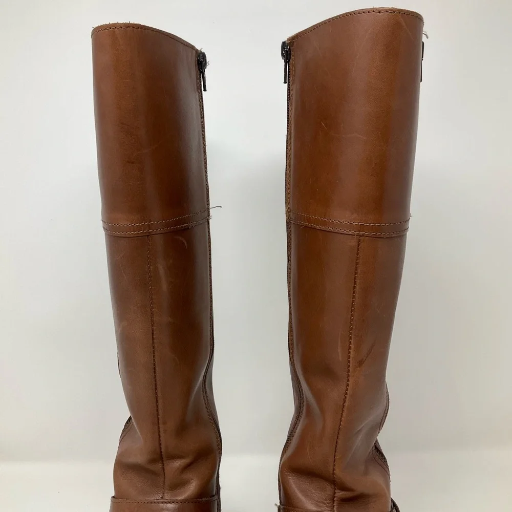 Aldo Brown Leather Riding Boots - Picture 9 of 14